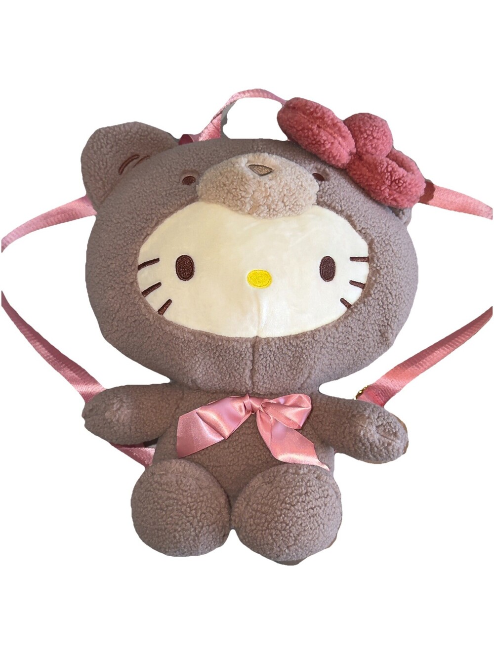 Sanrio Hello Kitty Latte Bear Plush 14" Backpack Handbag Mini Kawaii Kitschy